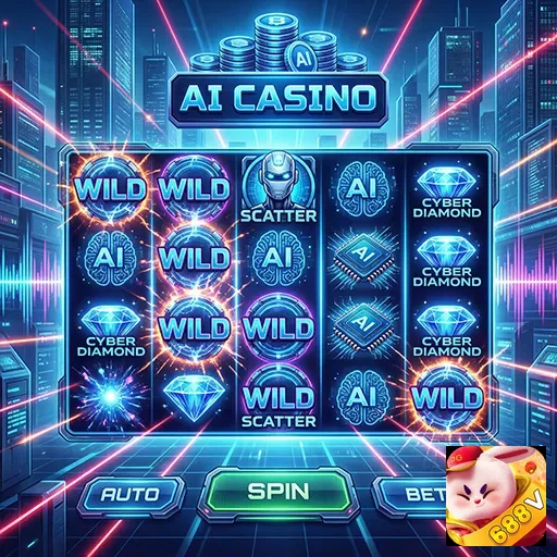 Jogador feliz explorando o cassino online 688v.